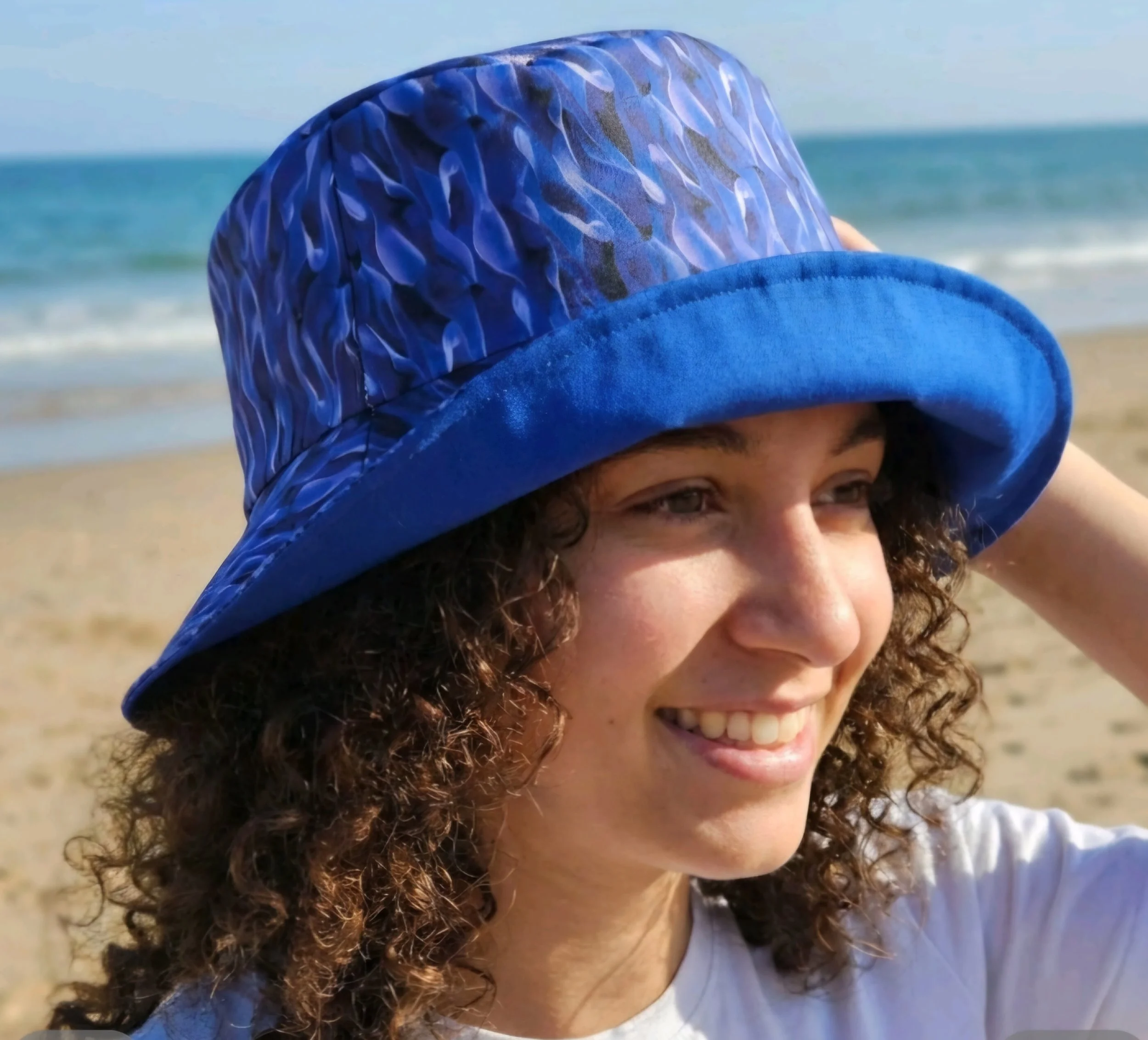 festival  summer   reversible bucket hat   inclusive fun  hat   moody blues