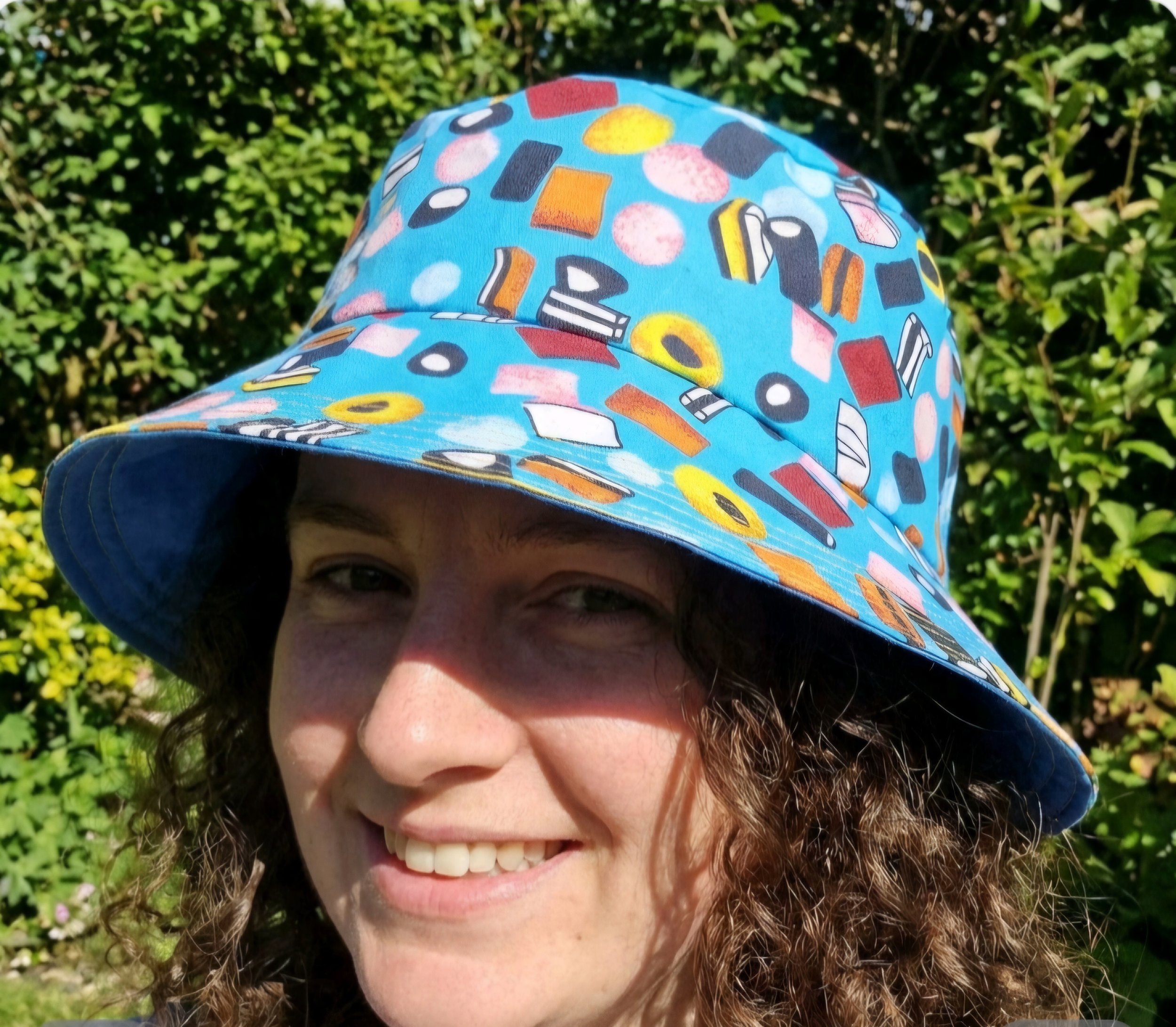 festival  summer   reversible bucket hat   inclusive fun  hat  blue allsorts