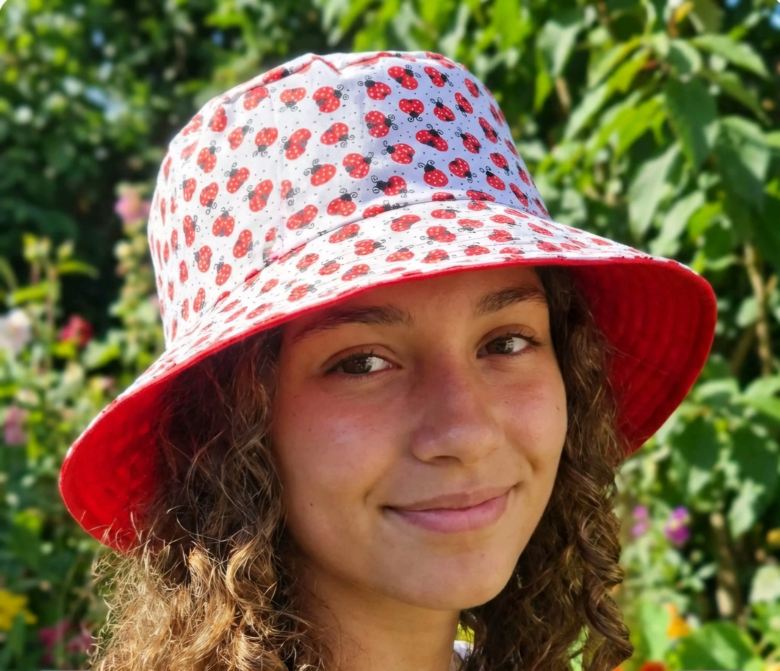 festival  summer   reversible bucket hat   inclusive fun  hat ladybirds