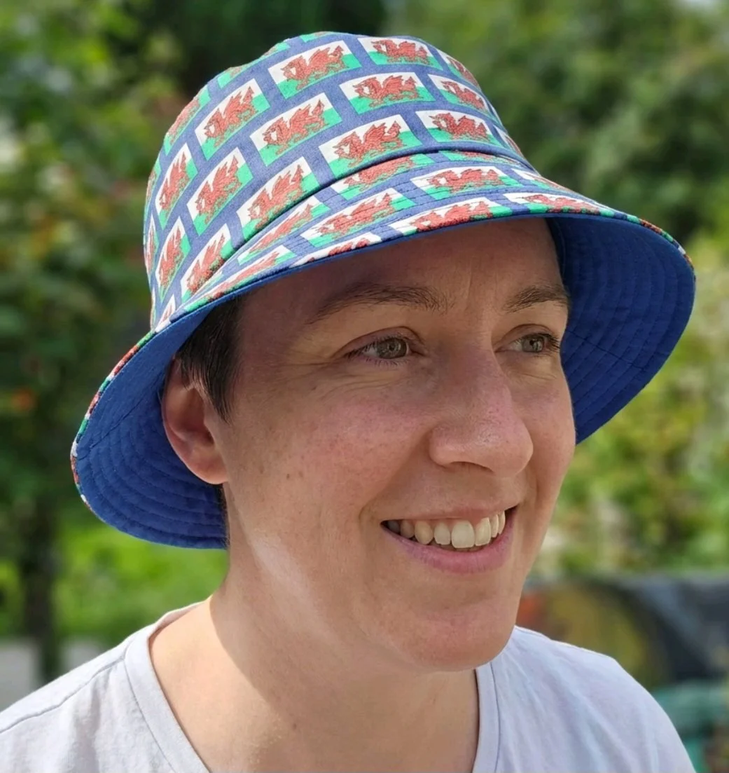 festival  summer   reversible bucket hat   inclusive hat  welsh flag