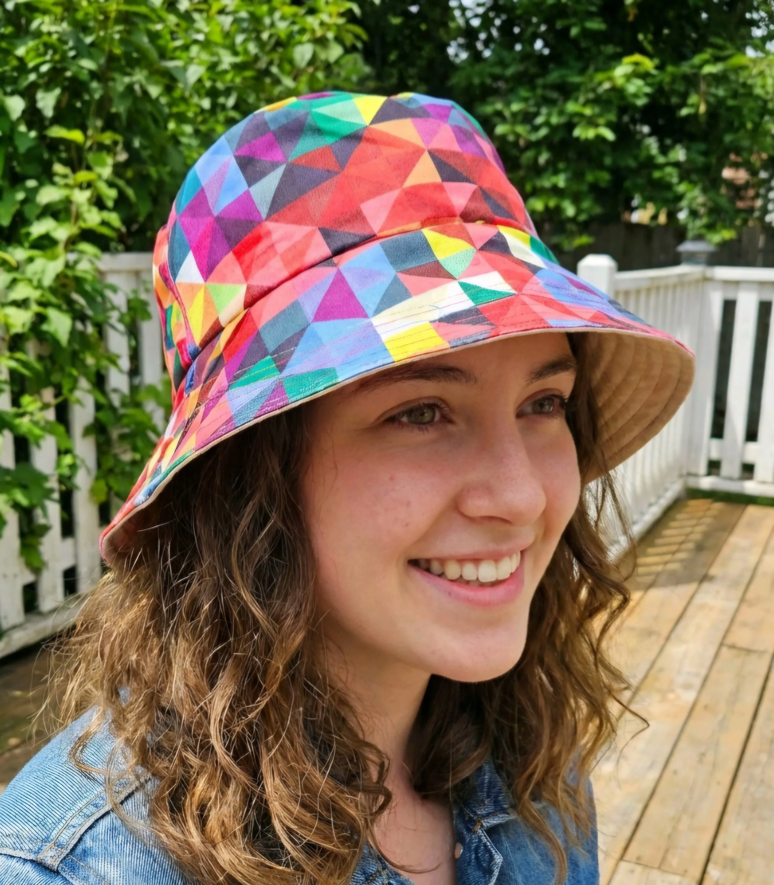 festival  summer   reversible bucket hat   inclusive hat bright prism