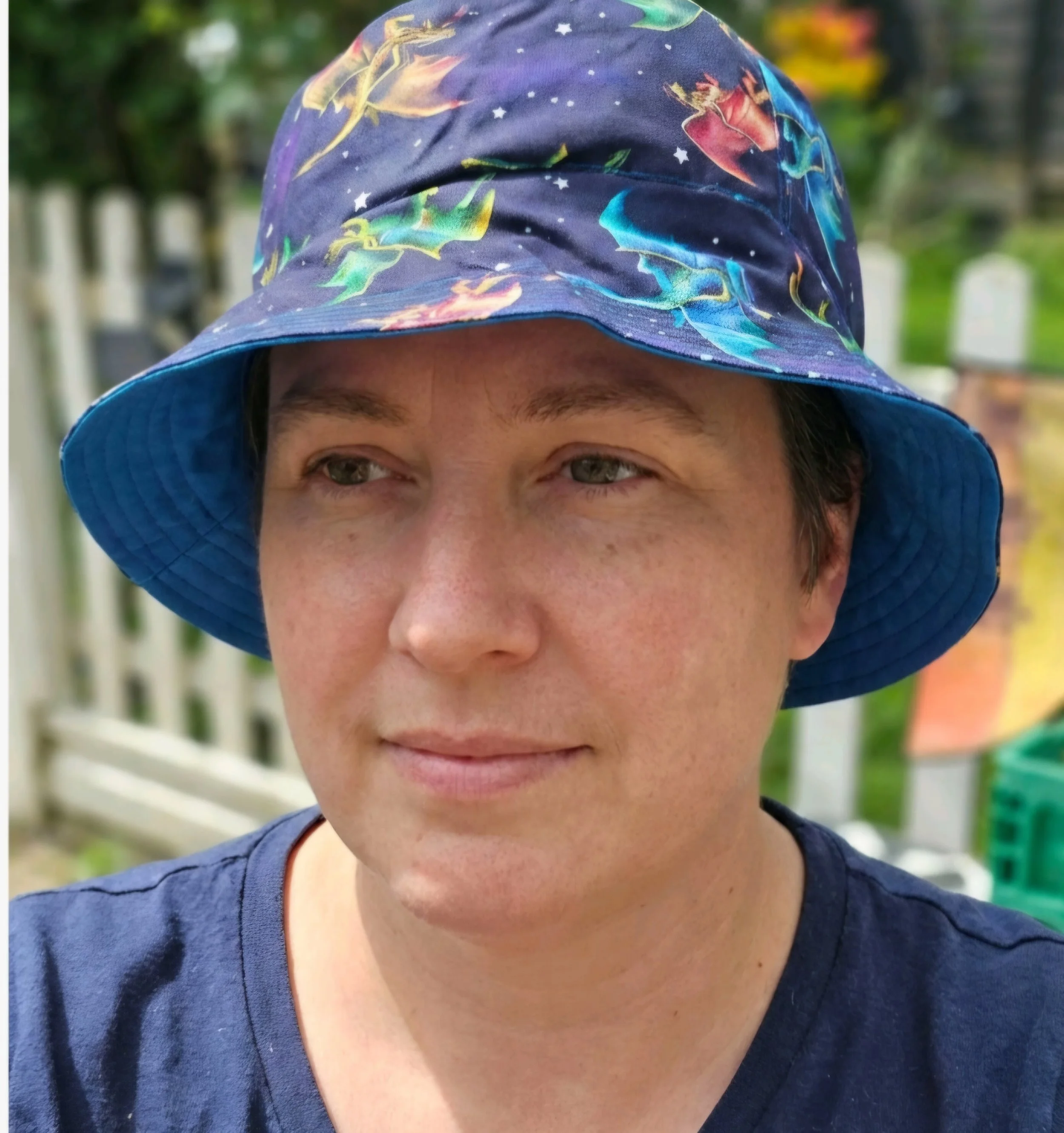 festival  summer   reversible bucket hat   inclusive hat fantasy dragon