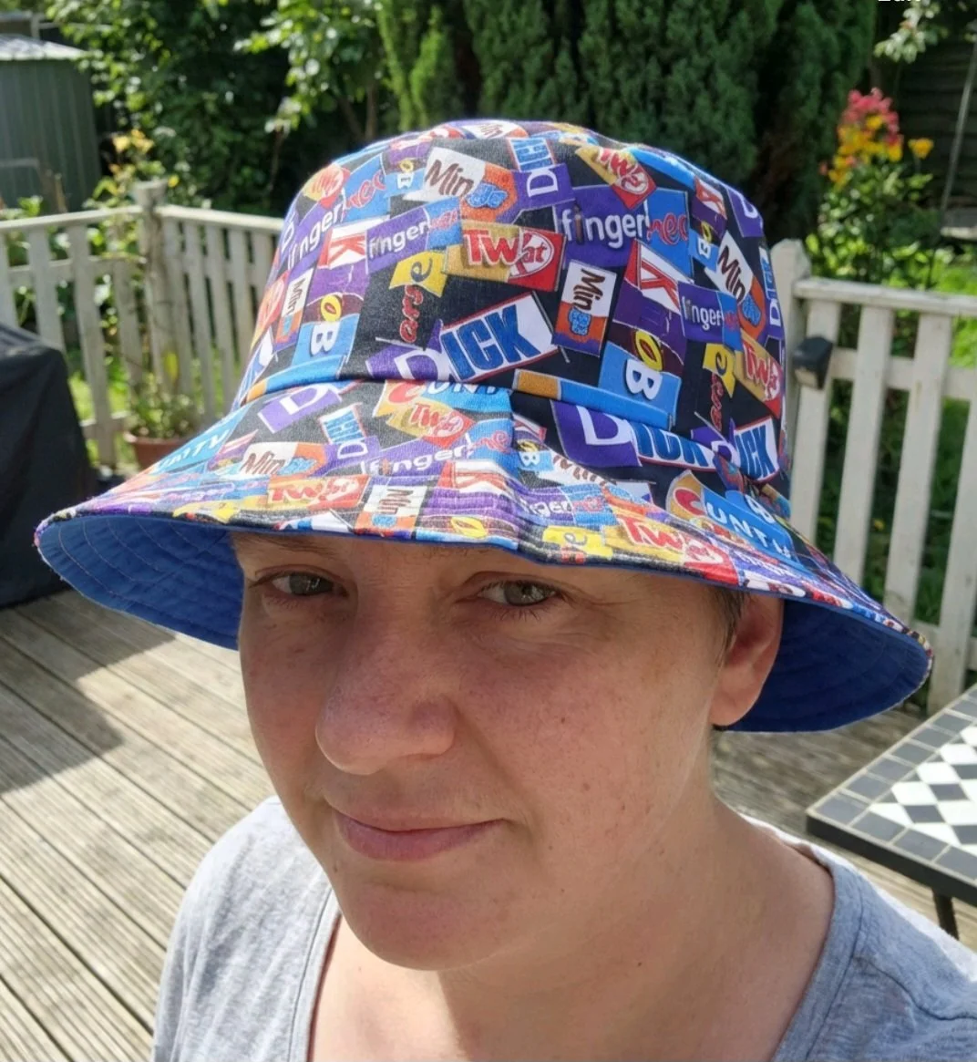 festival  summer   reversible bucket hat   inclusive hat rude chocolate bar