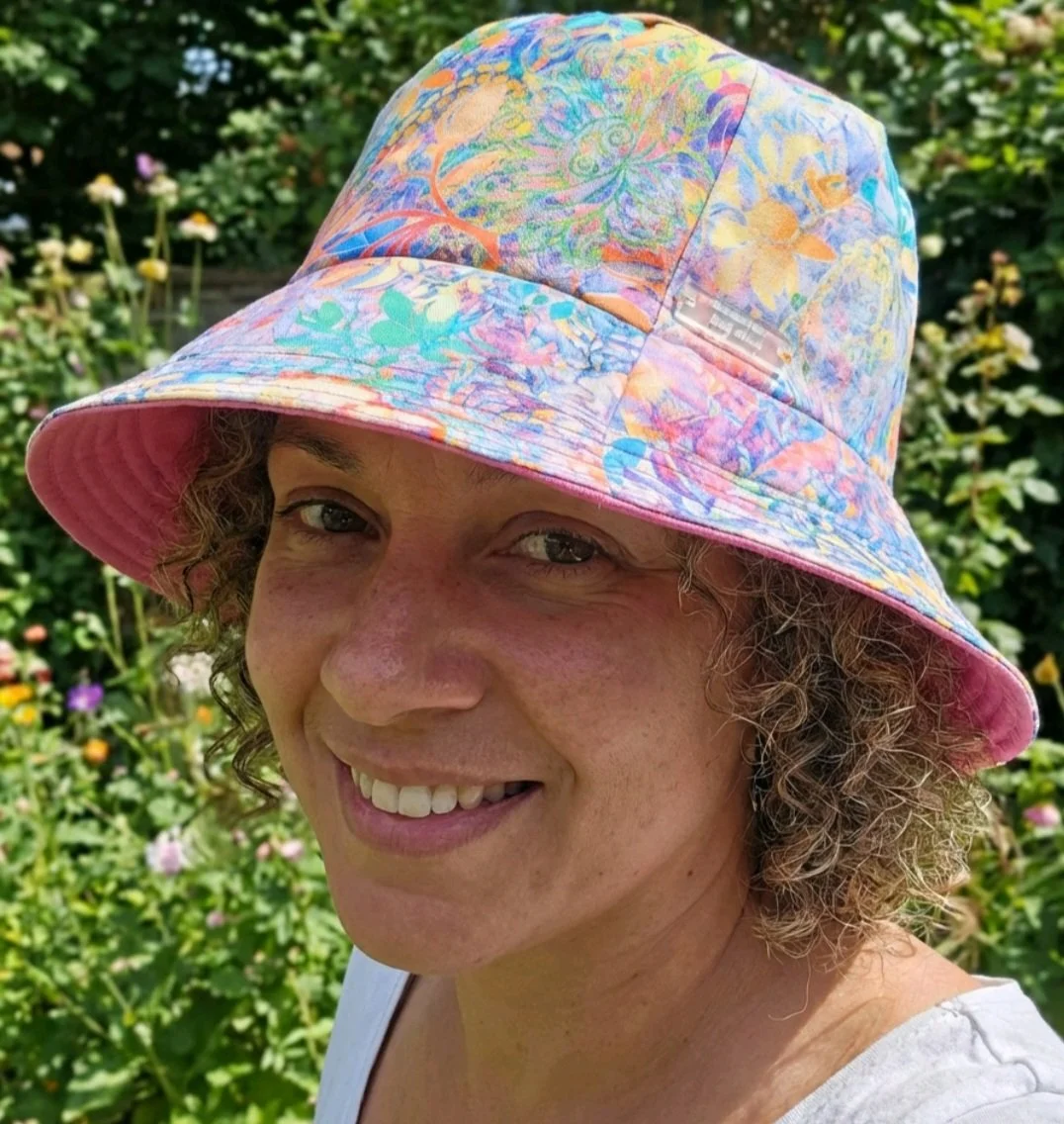 festival  summer   reversible bucket hat   inclusive hat pastel garden
