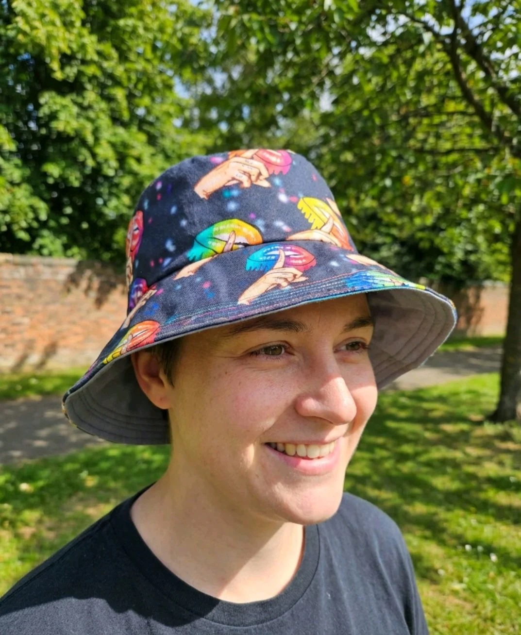 festival  summer   reversible bucket hat   inclusive fun sweary   hat shut the f up