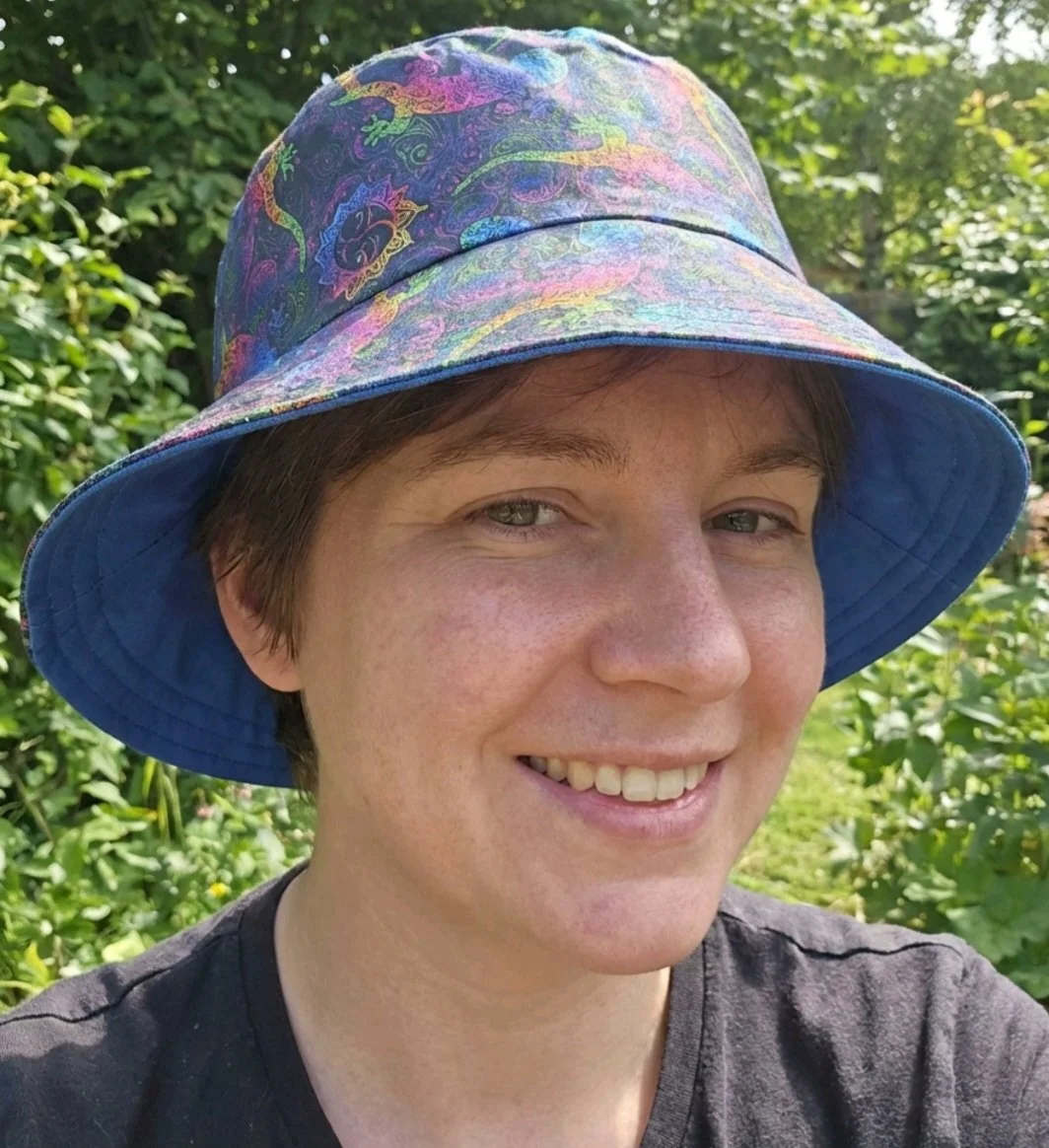 festival  summer   reversible bucket hat   inclusive fun  hat rainbow lizard