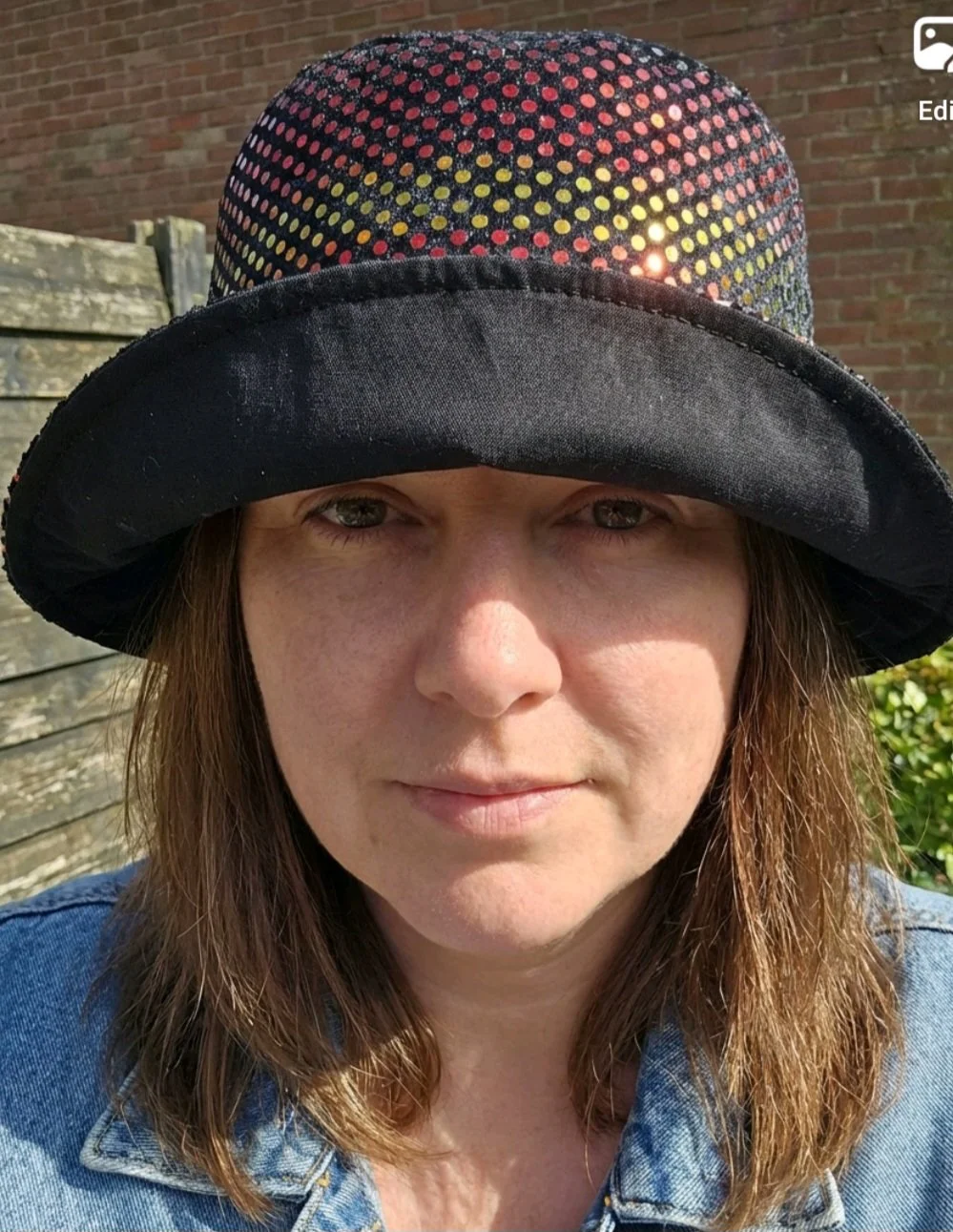 festival  summer   reversible bucket hat   inclusive fun glitter dots