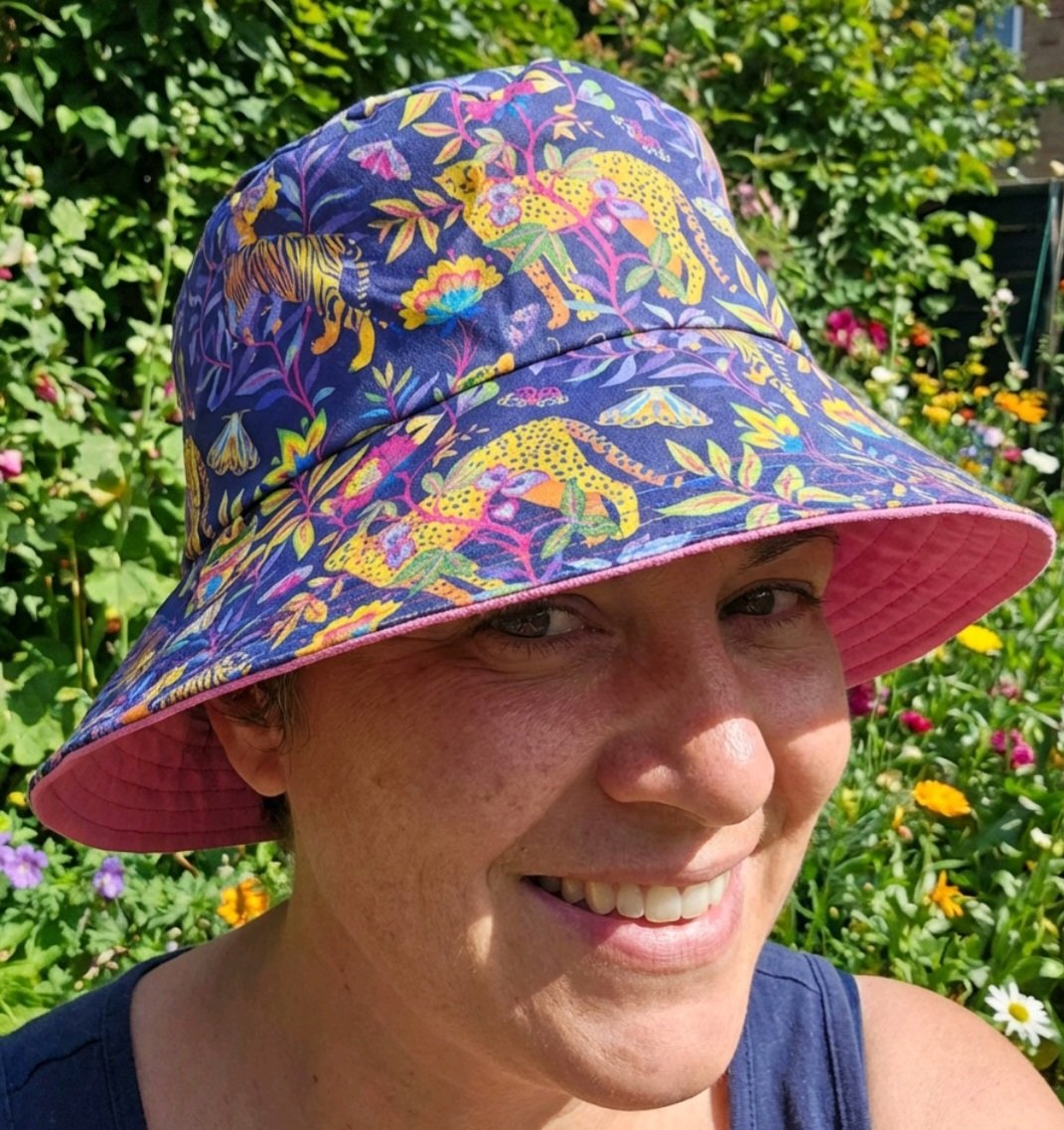 festival  summer   reversible bucket hat   inclusive fun  hat leopard