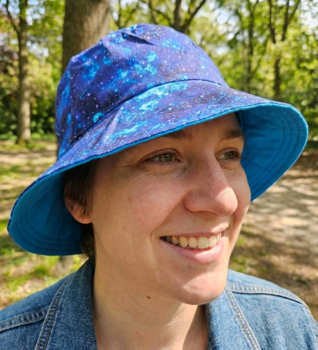 festival  summer   reversible bucket hat   inclusive fun  hat midnight sky