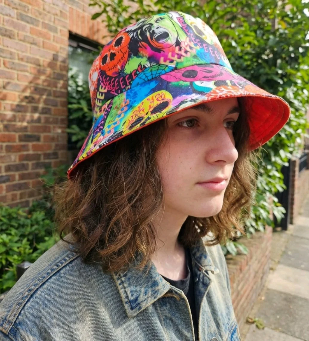 festival  summer   reversible bucket hat   inclusive fun  hat scream