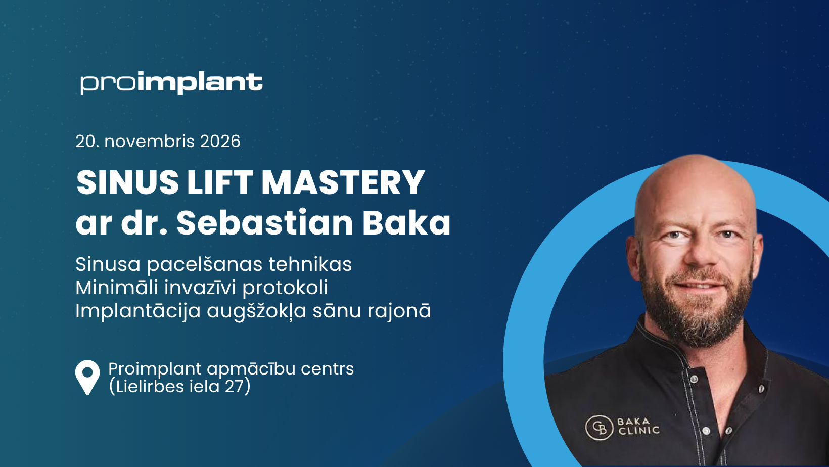 Sinus Lift meistarklase ar Dr. Sebastian Baka