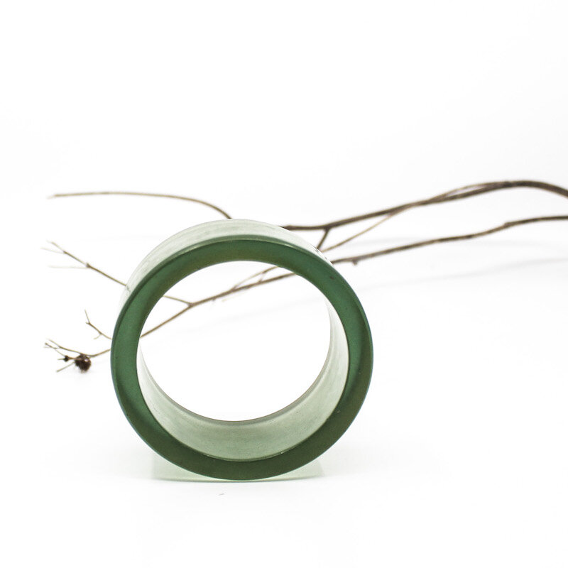 sabine werner jewellery handmade resin bangle bracelet green RB W 2a-10.jpg