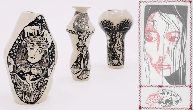 The Lurner Prize Participants, Silvie Cristofoli (left) first place, Storm Jackson-Payne (right) shortlisted