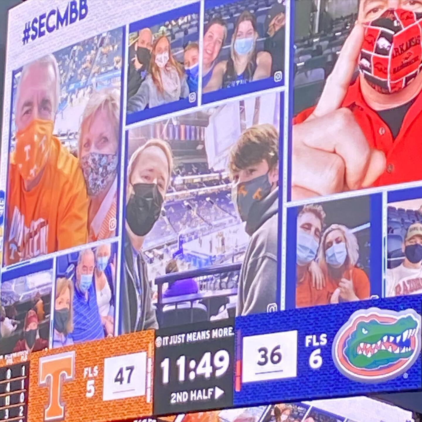 That last post was a selfish plan to get on the Jumbotron. #secmbb #GoVols