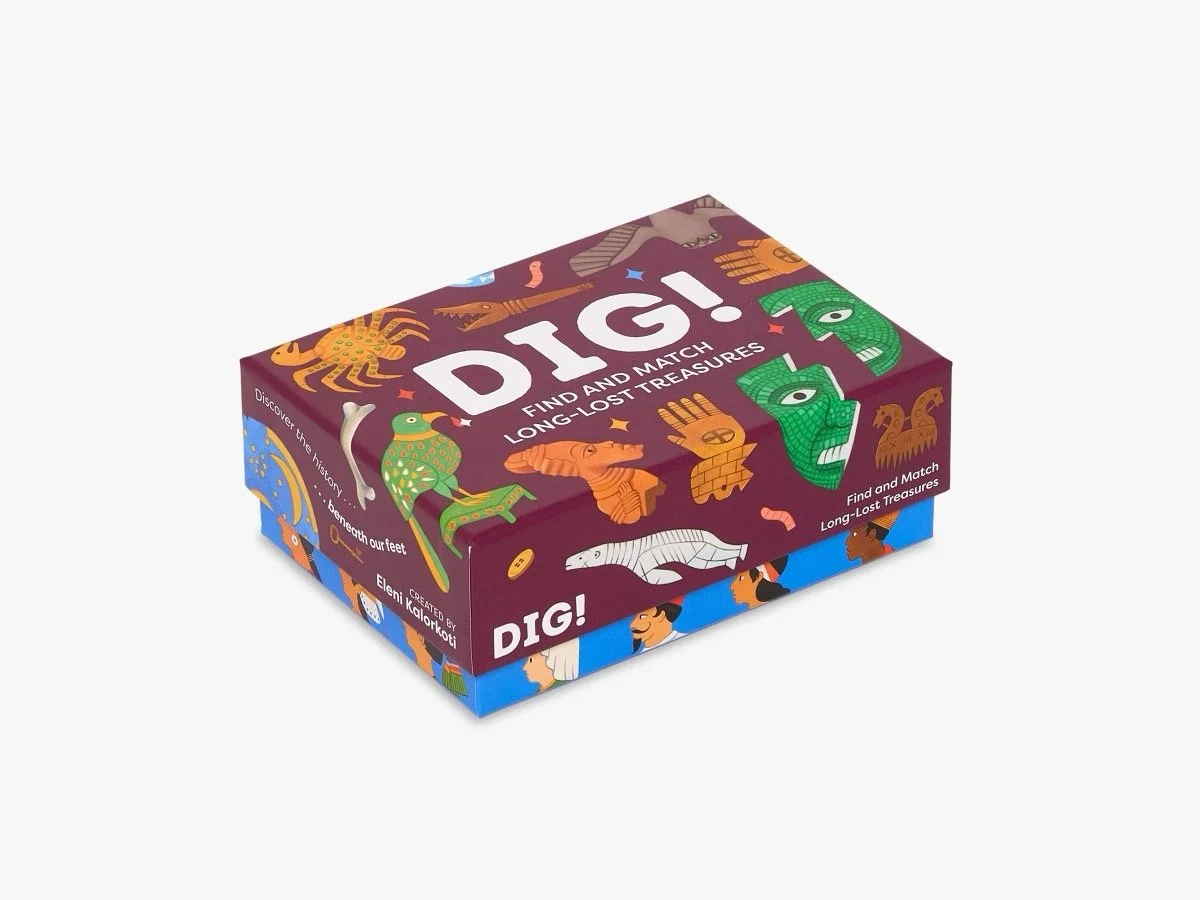 Dig! is an archaeological game of pairs published by Thames & Hudson.