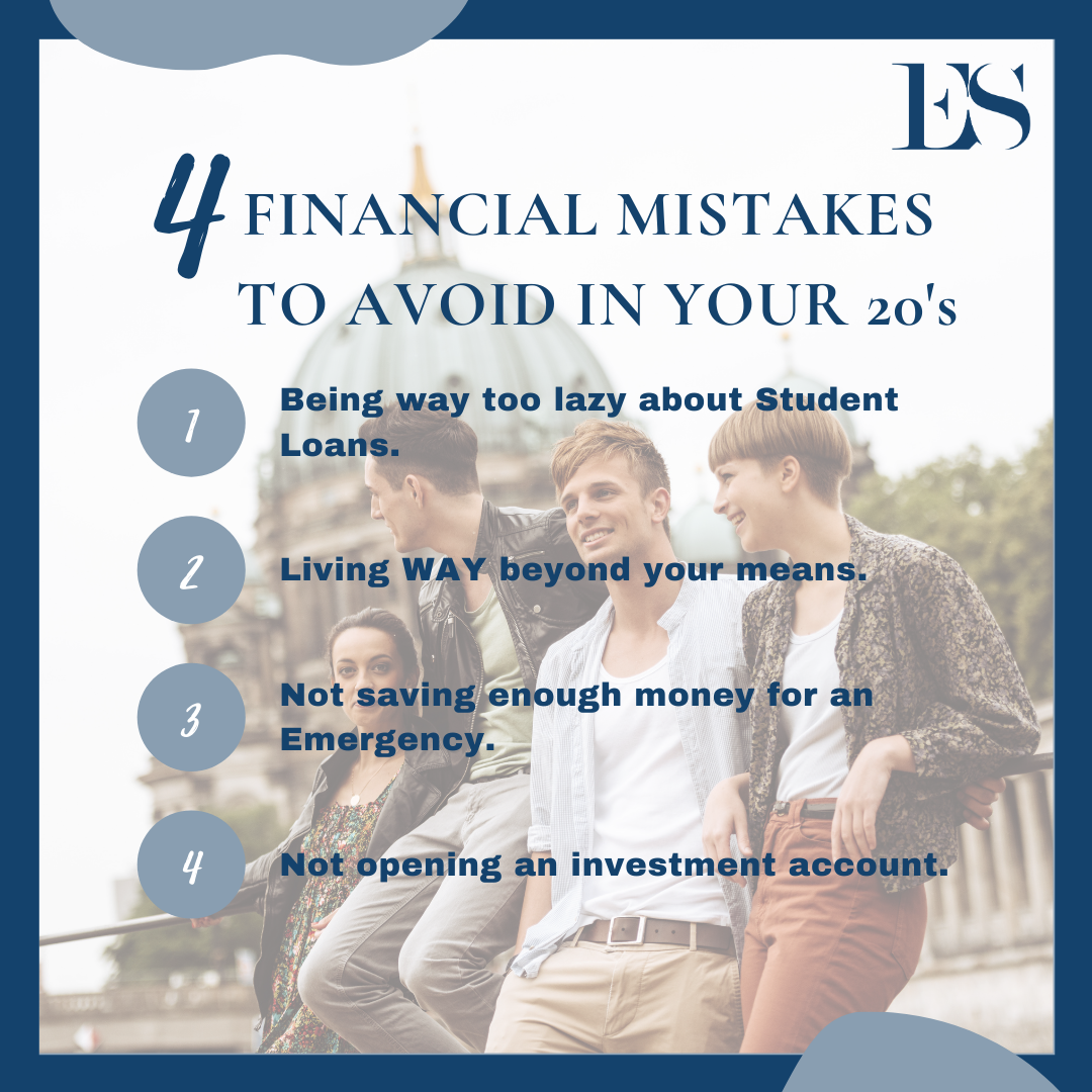 four financial mistakes to avoid in your twenties.
