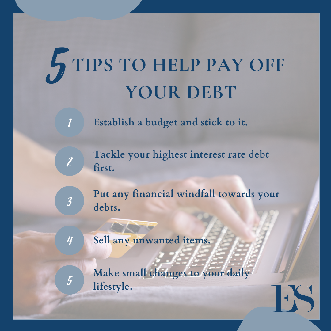 five tips to help pay off that debt.