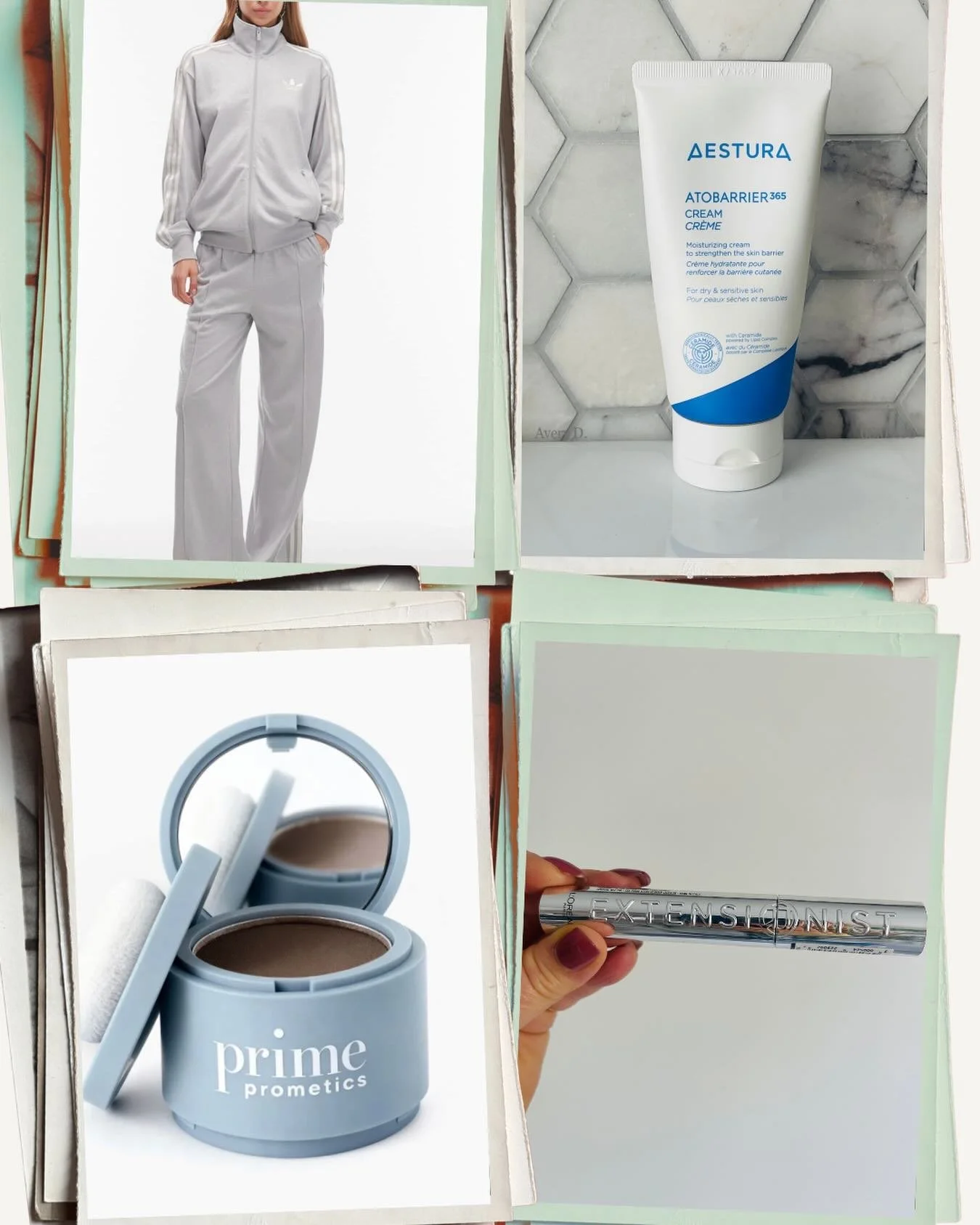 A few travel essentials we can&rsquo;t live without:

- flight friendly @adidas originals sparkly tracksuit
- if we can only pack one, it&rsquo;s @aestura_uk Atobarrier 365 Korean Skincare
- @primeprometics hair powder for holiday hair goals
- @lorea