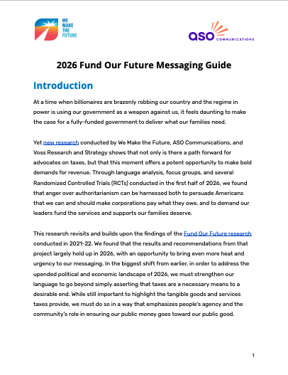 2026 Fund Our Future Messaging Guide