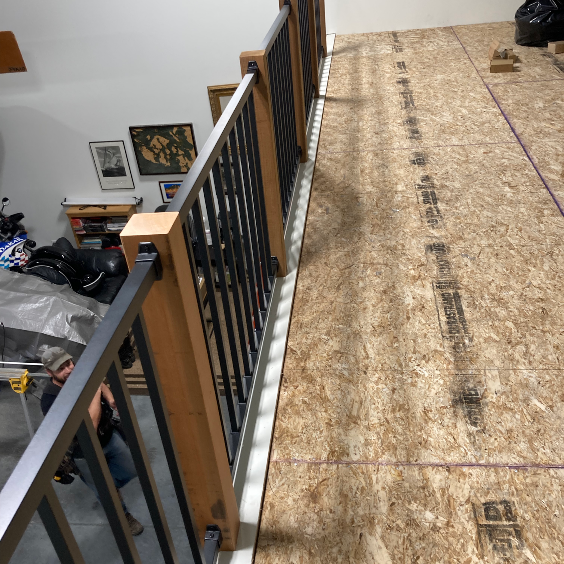 Custom mezzanine railing. 