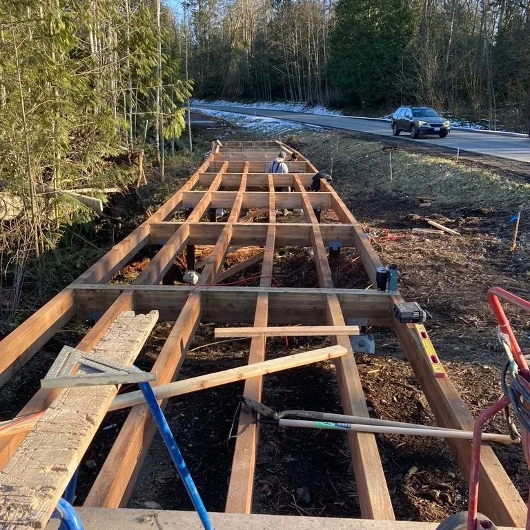 Footbridge over wetland on Kellogg Rd. 