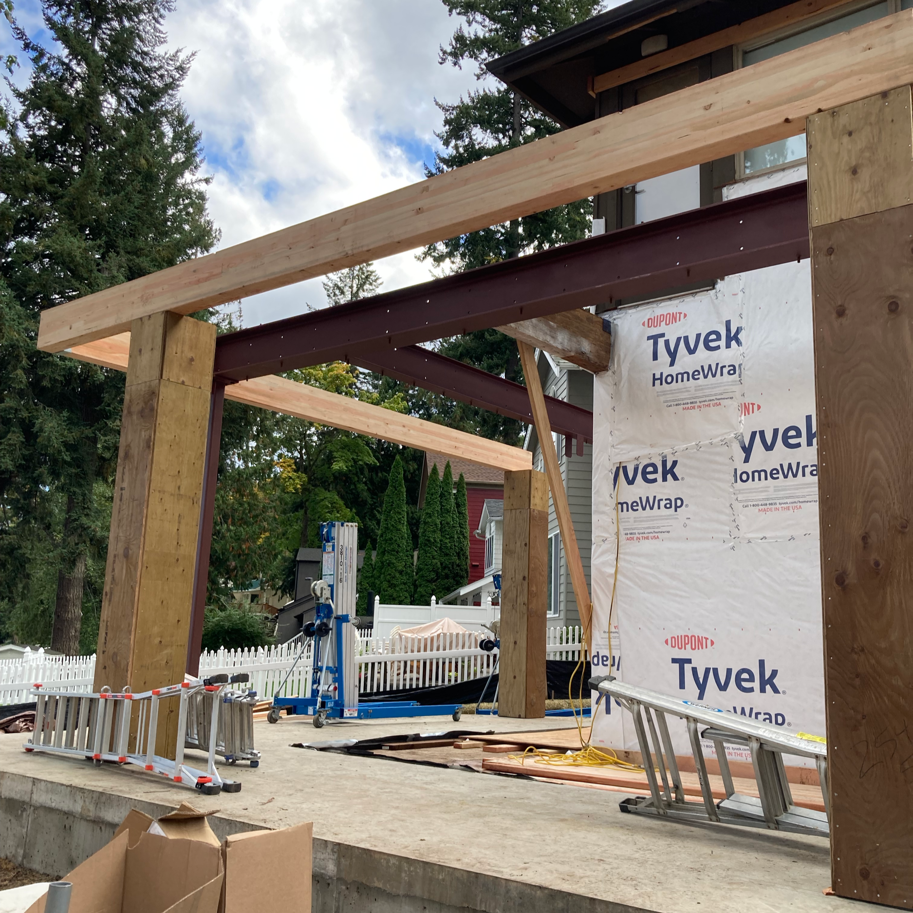 Outdoor living space addition.