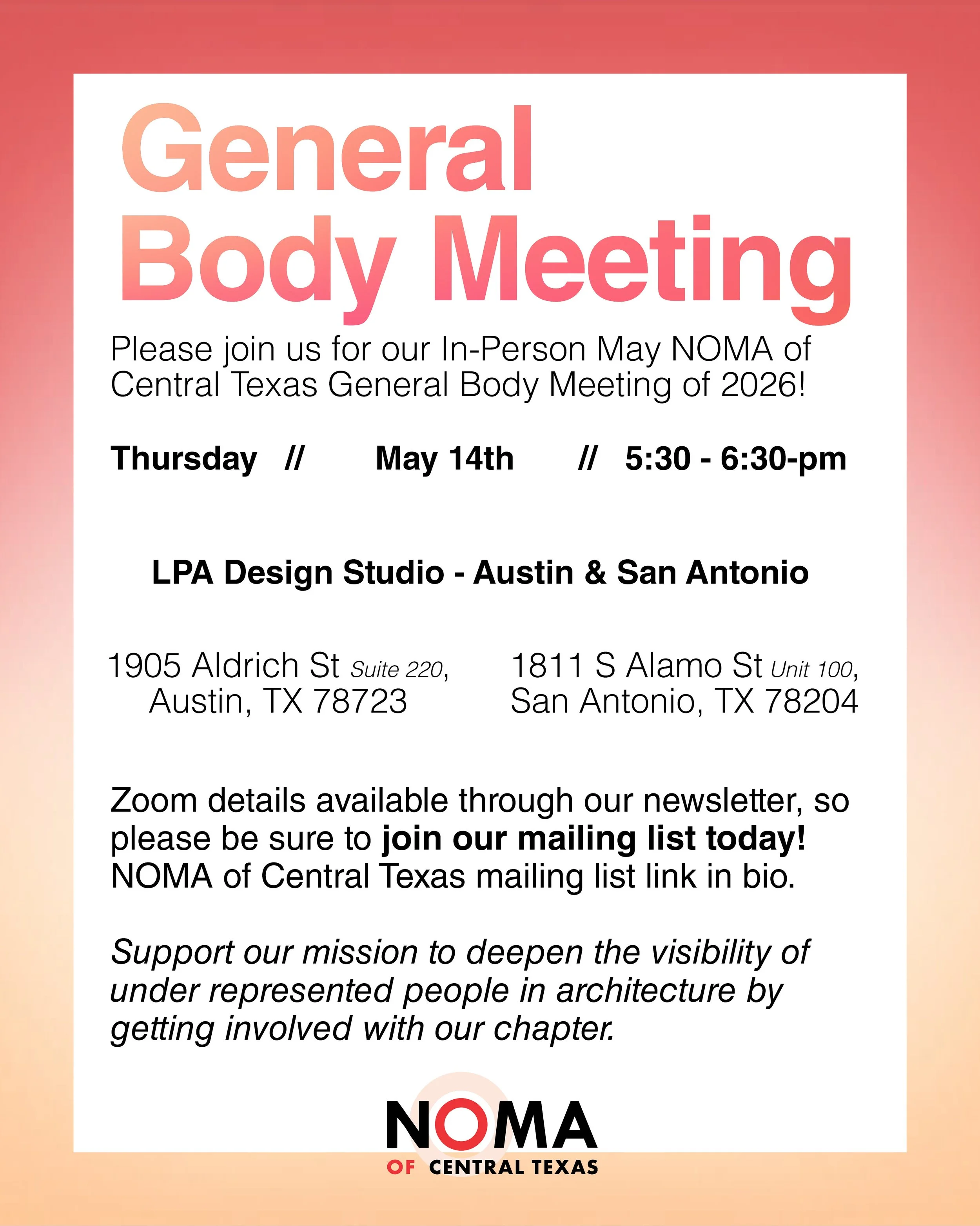 General Body Meeting 