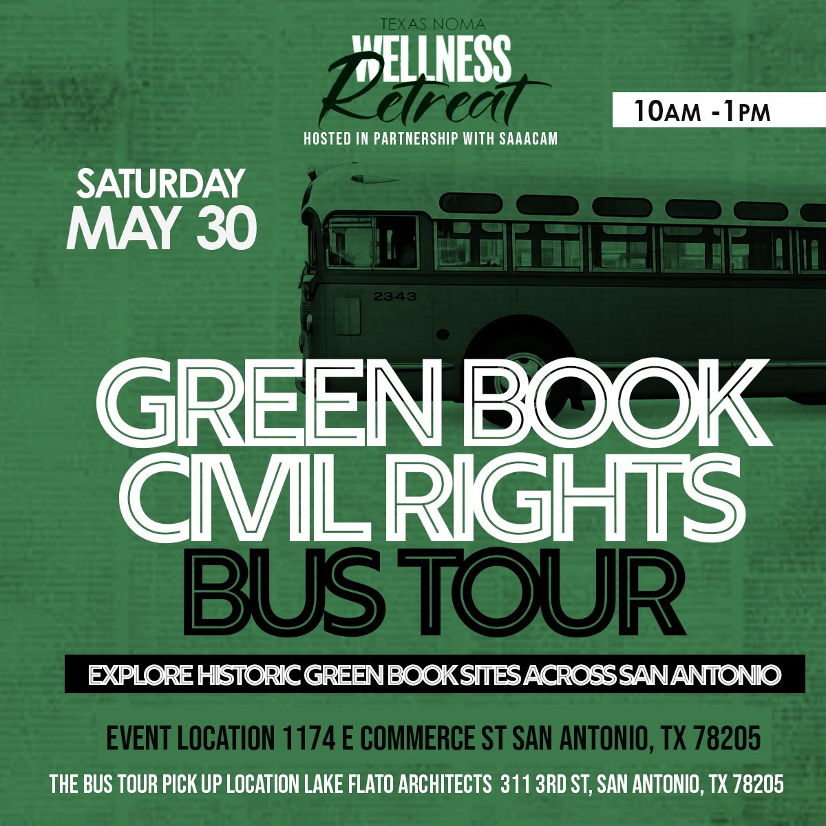 SAAACAM Green Book Civil Rights Bus Tour
