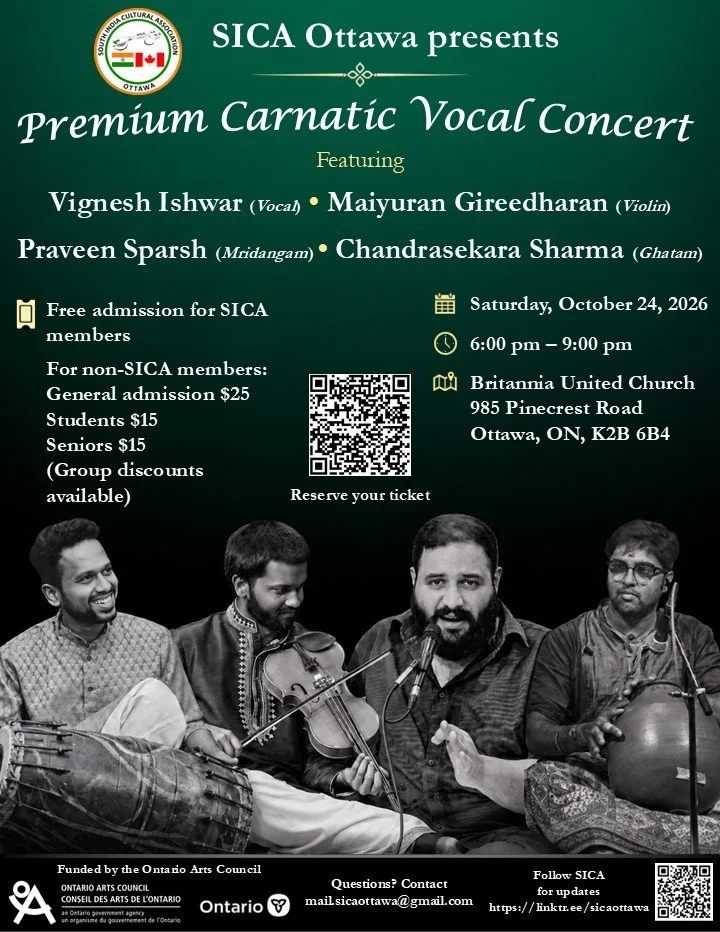 Premium Carnatic Vocal Concert by Vignesh Ishwar and party