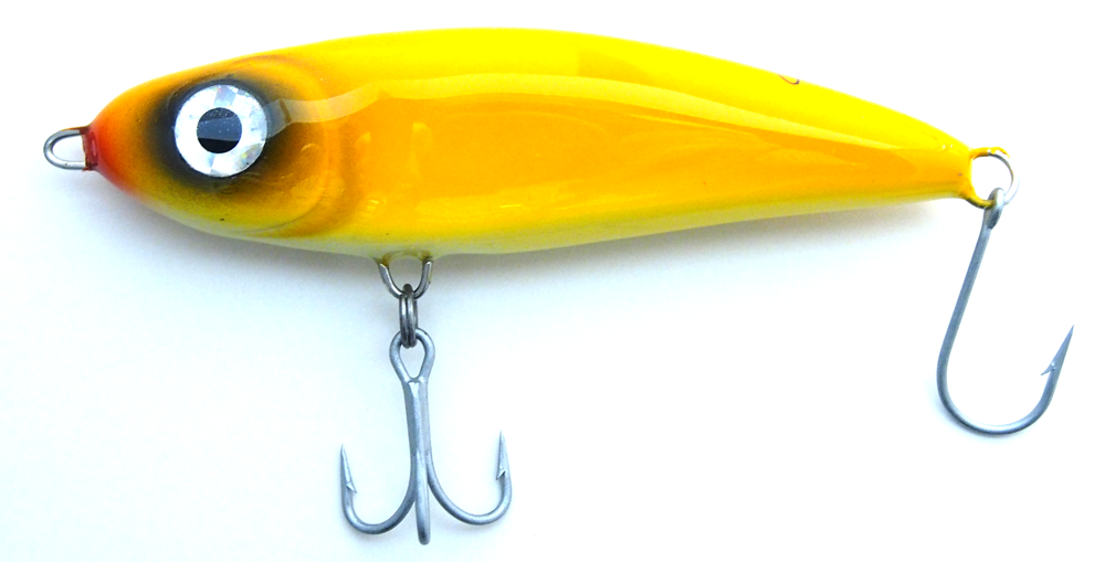 Alan's Custom Lures Mini Dart, Sinking 4.75, 1.8 oz, Yellow