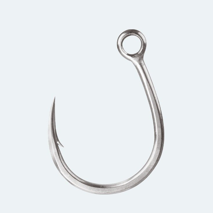 MUSTAD HOOKS Double O'Shaughnessy Hook, Stainless Steel, 2X Strong