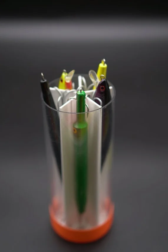 Inception Tackle Lure Bag 3in Dia. 8.6in Tall Tube Dividers  Shop The  Surfcaster