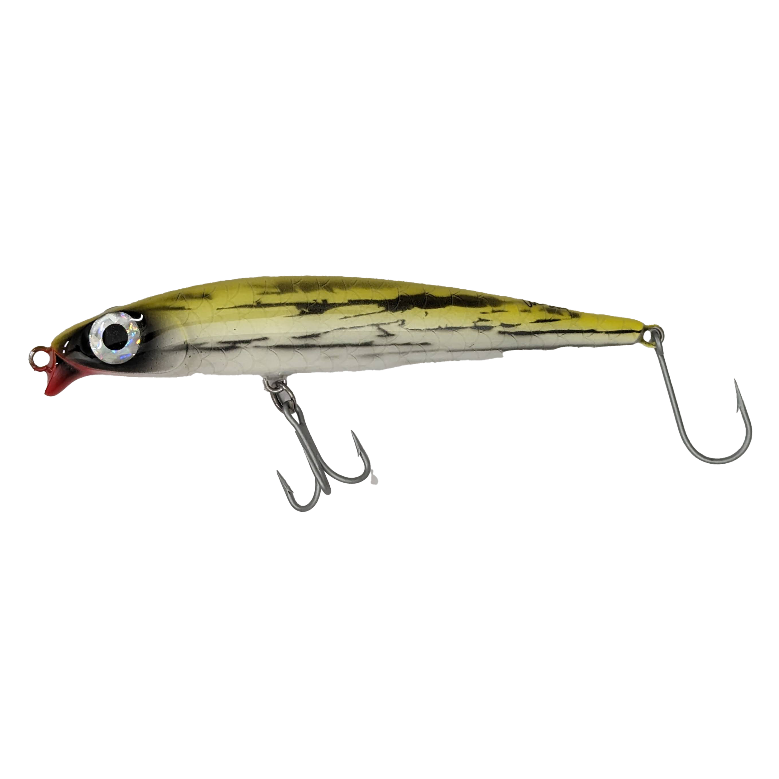 Classic Red and White Flatfish Fishing Lure Sticker for Sale by