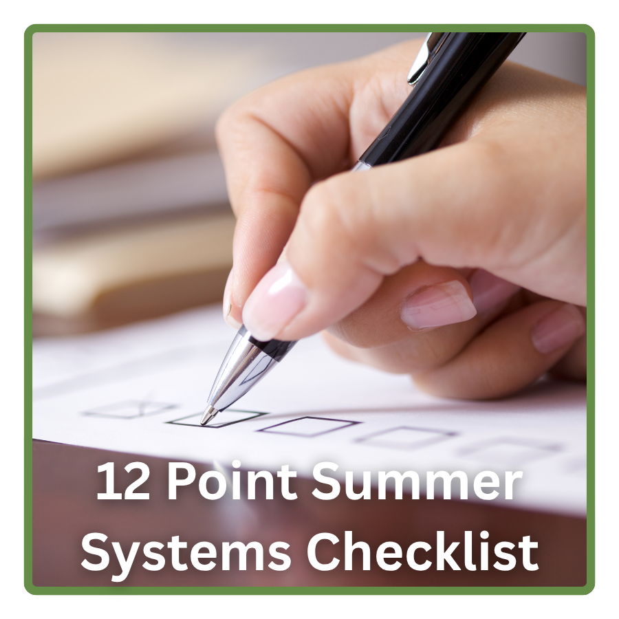 12 Point Summer Systems Checklist 