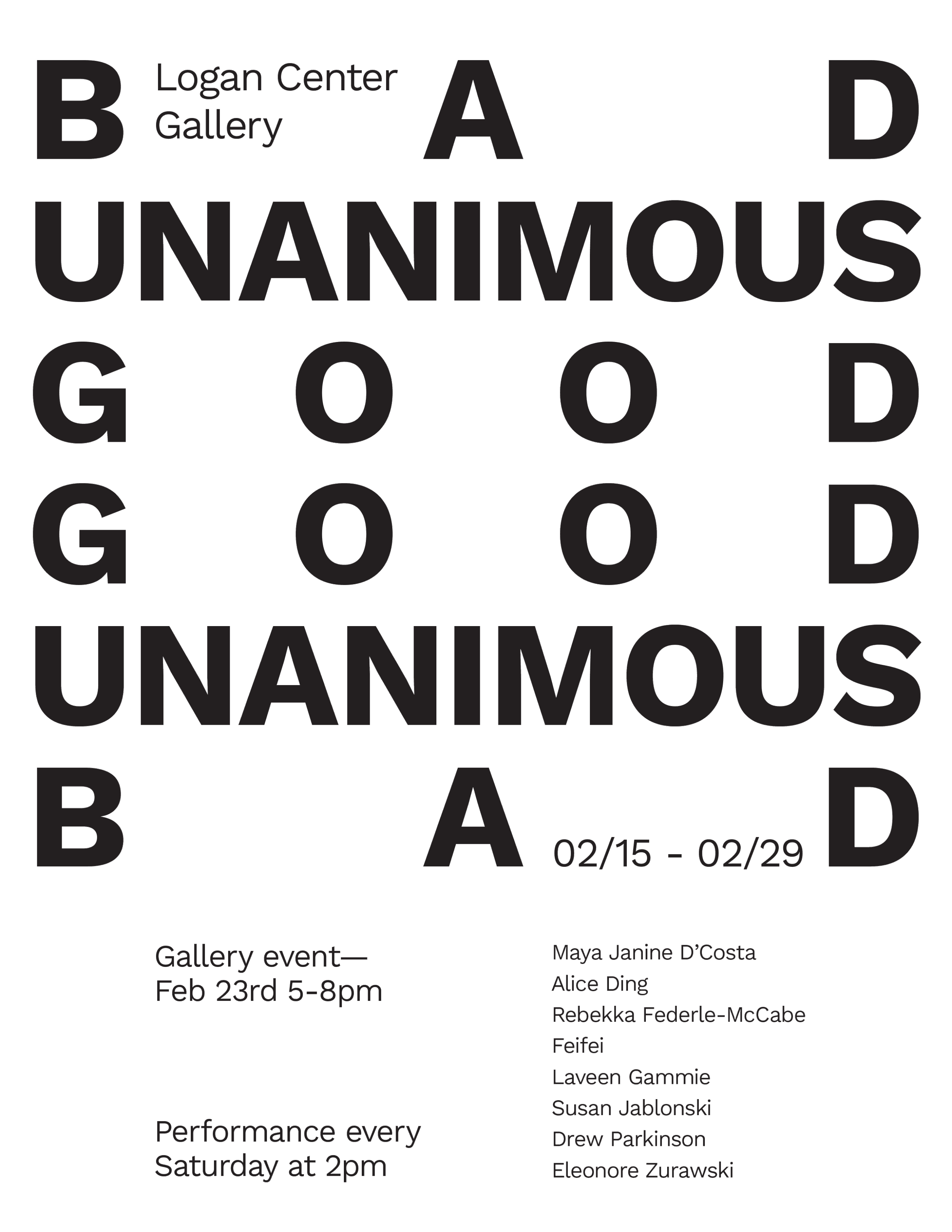 GOODUNANIMOUSBAD BADUNANIMOUSGOOD