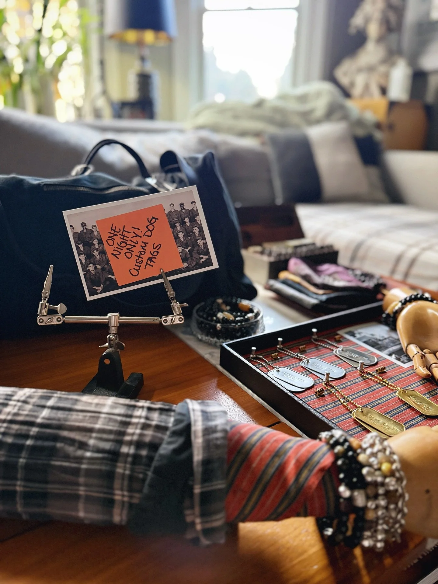 Custom Dog Tags- One night only!

My Dog Tag Collection started the day I found an old pair of Vietnam-made dog tags that a U.S. soldier once carried. They were stamped locally in Vietnam &mdash; the characters a little uneven, full of personality an