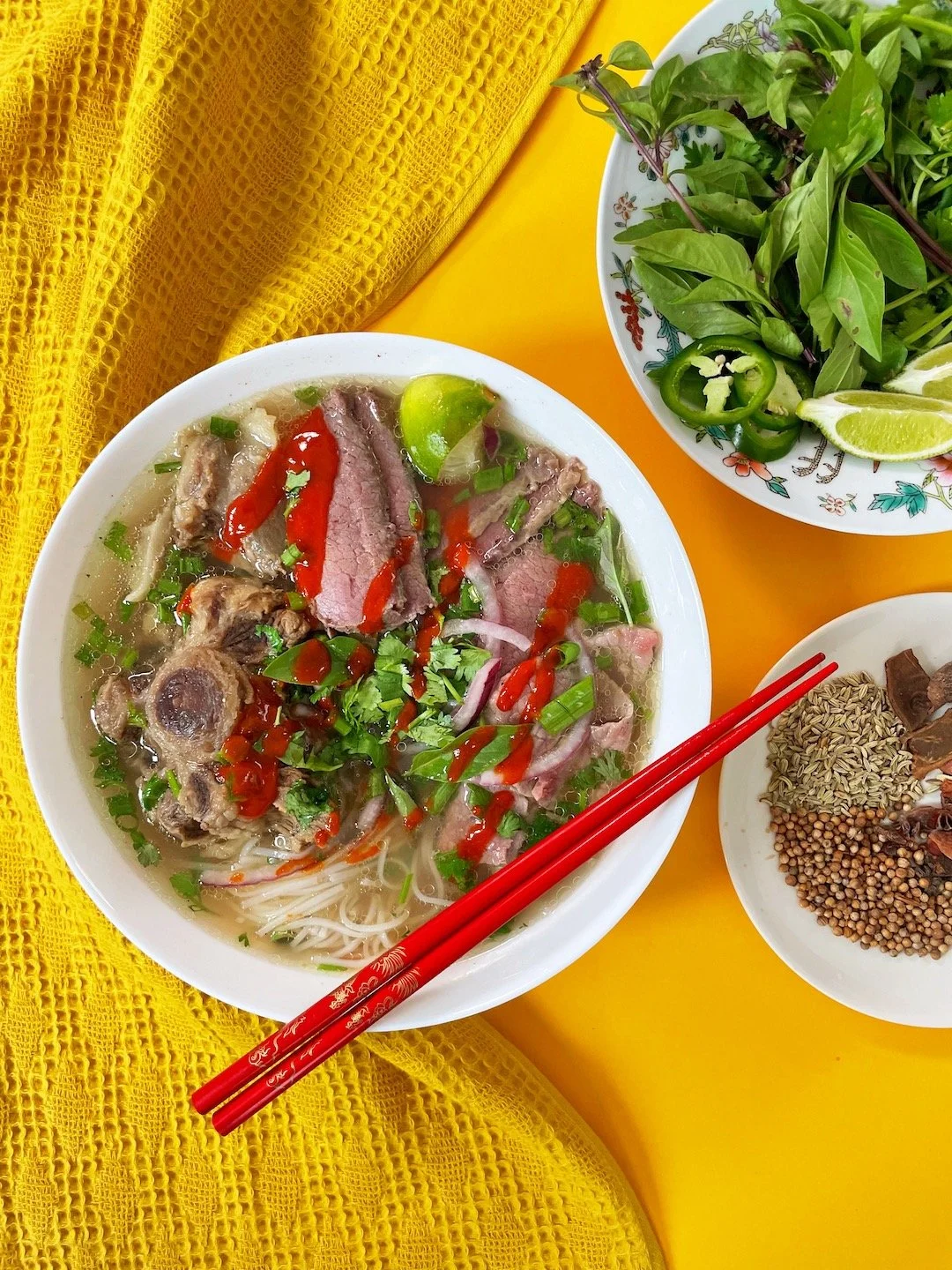 Vietnamese Beef Oxtail Pho With Briskett- Dad’s Pho Recipe + Dry Pho