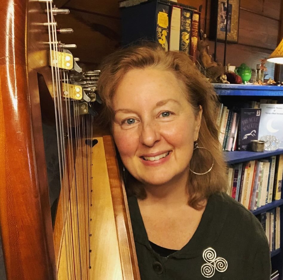 I am so excited that Kate Chadbourne @celticwisdomschool will be at The Deep End on May 18th for May Magic, an evening of storytelling, harp music and floating in the pool. Water will be 90+ degrees and we will have a warm cozy fire in the poolside l