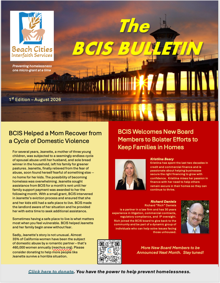 Our First Edition August Newsletter has been released. 