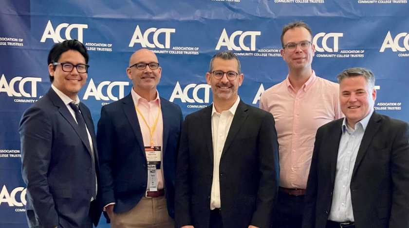 (Left to right) Phillip Kim, James Preston, James Toscano, Ryan Erickson-Kulas, and Geoffrey Baum attended the ACCT Leadership Congress