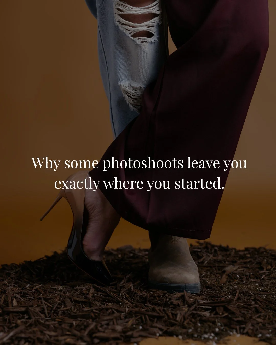 No shade, but a photoshoot on its own doesn&rsquo;t change anything.

You can show up, get photographed, and walk away with beautiful images, and still see yourself the exact same way you did before.

The difference isn&rsquo;t the camera, it&rsquo;s