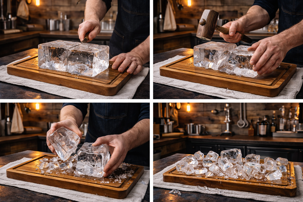 How to Crack Ice Cubes: Ice Breaking Technique for Bartenders — BRUNCH ...