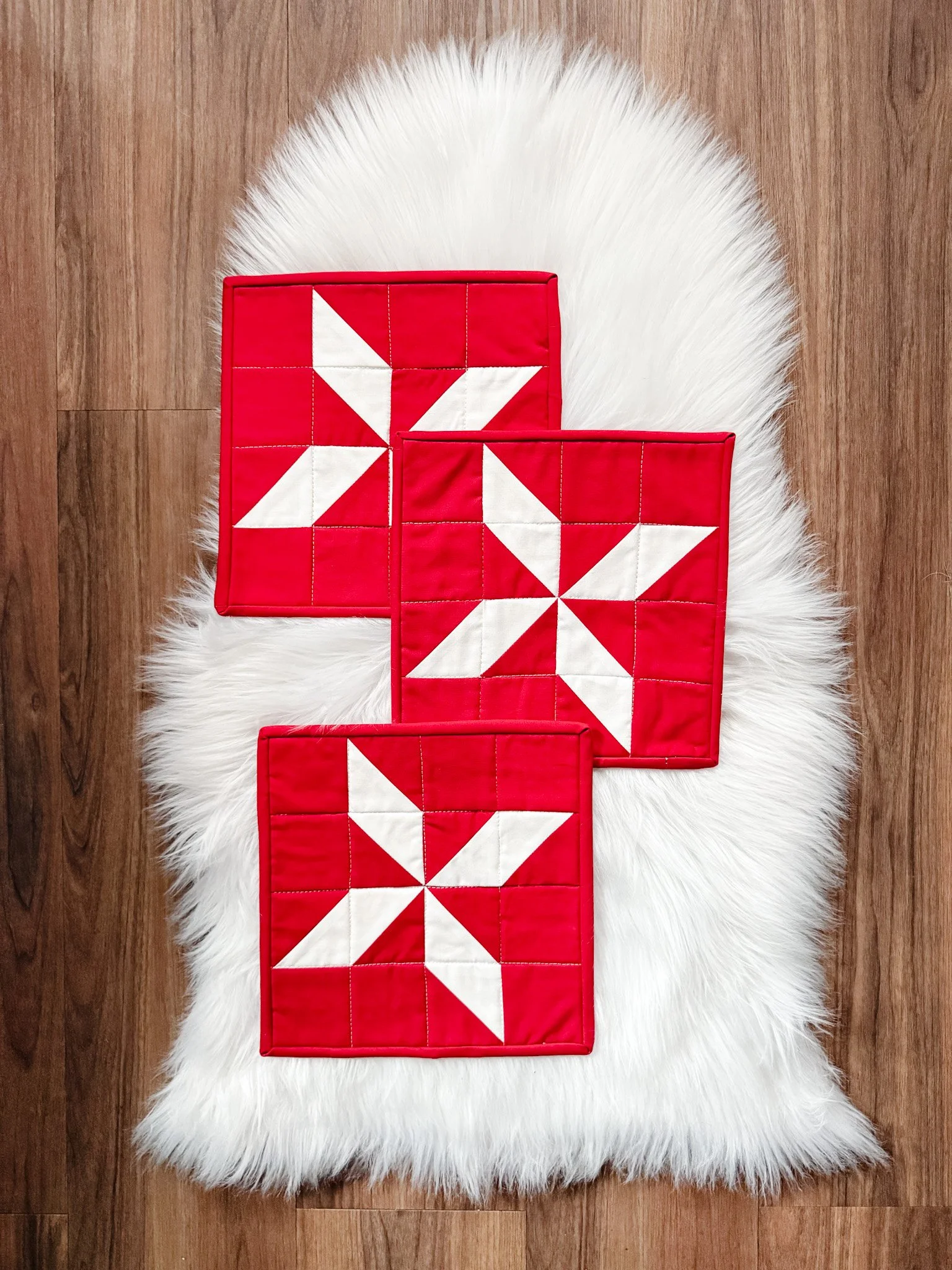 Poinsettia Potholder Quilt Pattern