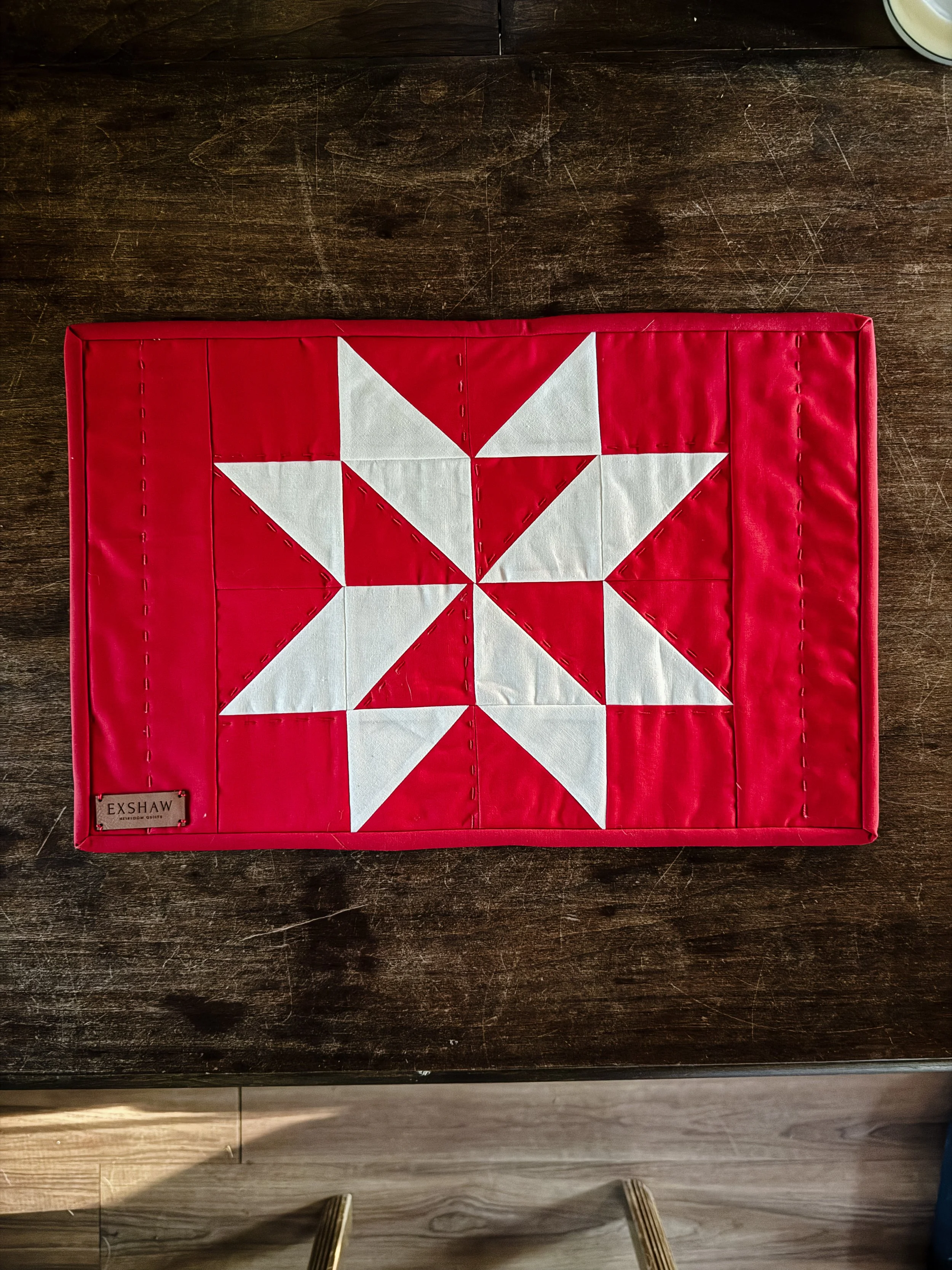 Peppermint Swirl Placemat Quilt Pattern