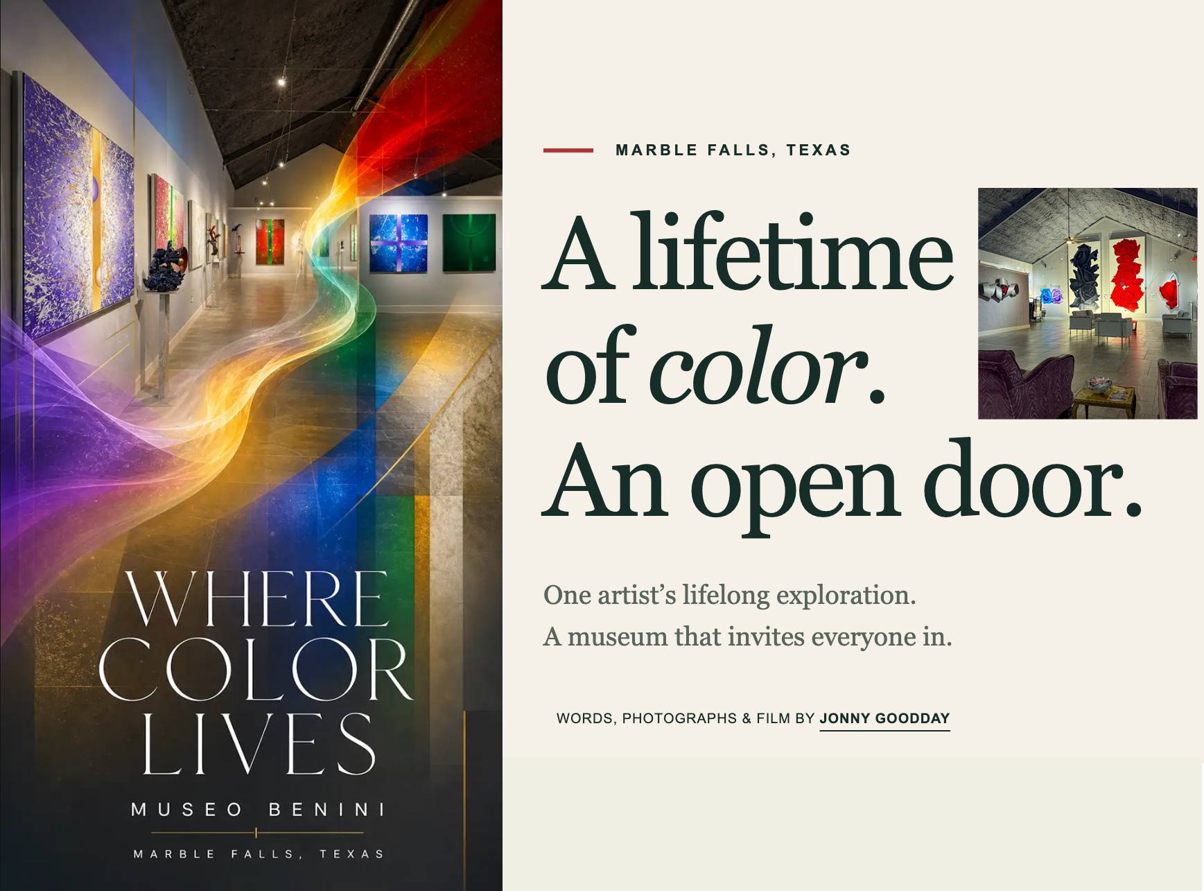 One artist’s lifelong exploration.
A museum that welcomes everyone.