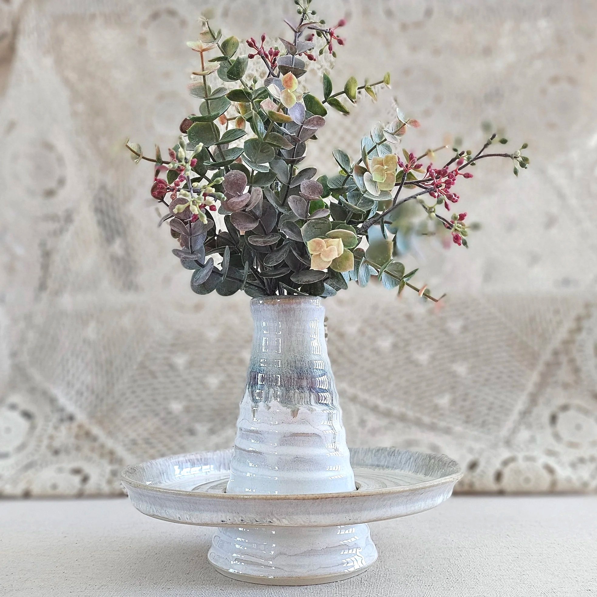 Winter Shore Vase + Plate