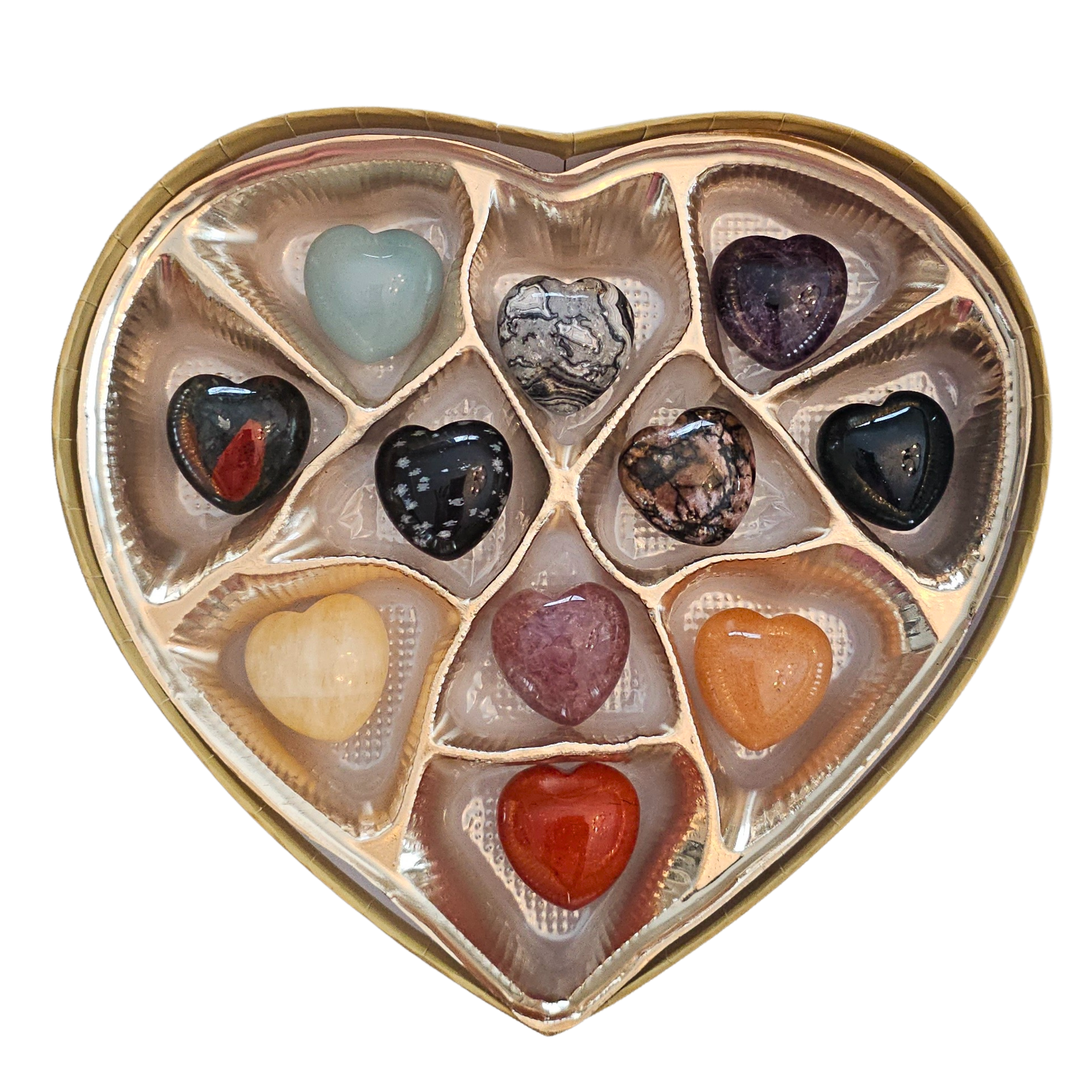 Heart-Shaped Stone Box - Heart of Gold