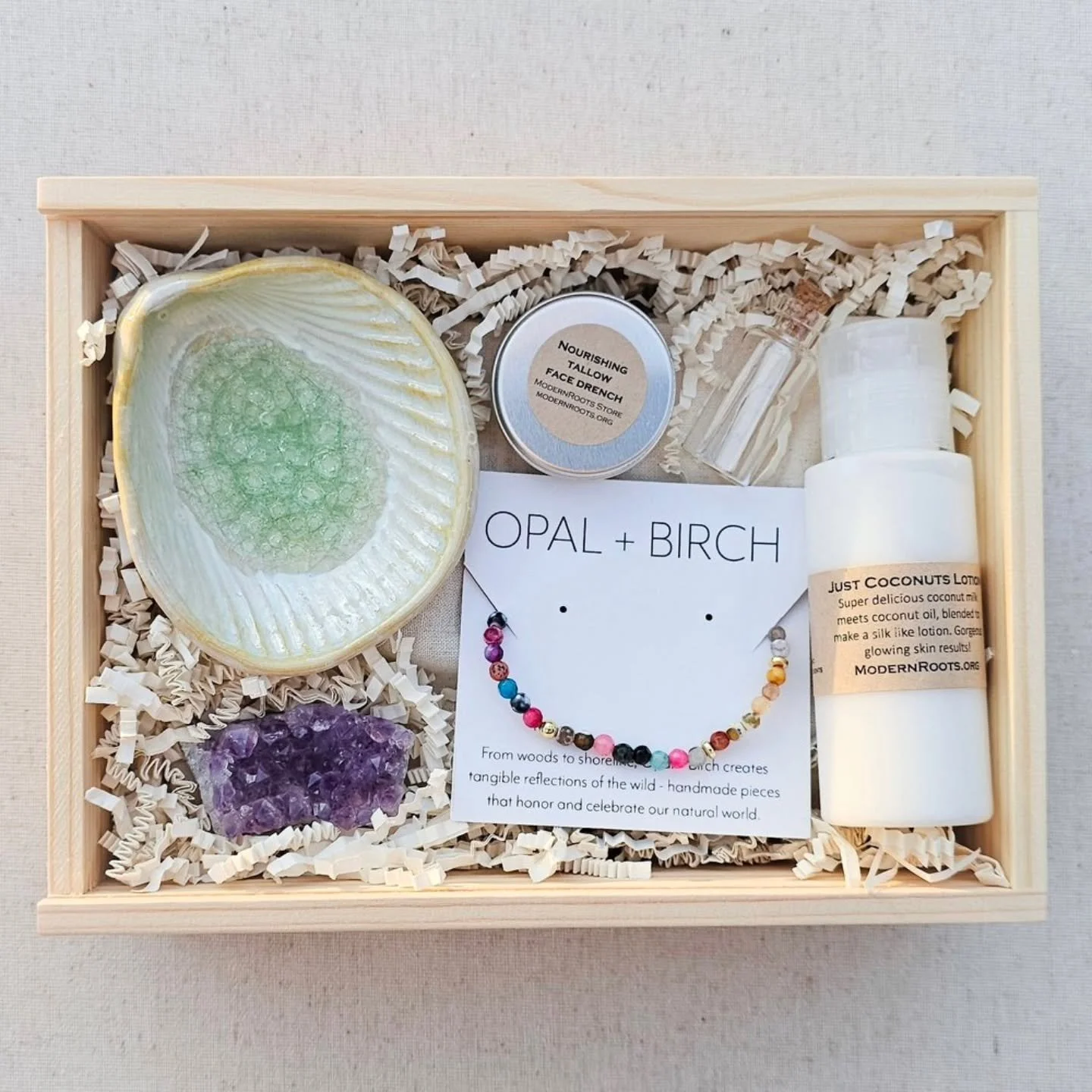 Sun + Shore Boxes - Now Available ☀️🐚
Ritual Box or Mini - each one is thoughtfully curated + completely one of a kind.

A little box of slow warm weather moments - handmade ceramic shell dish, natural stone, a touch of self-care, and something crea