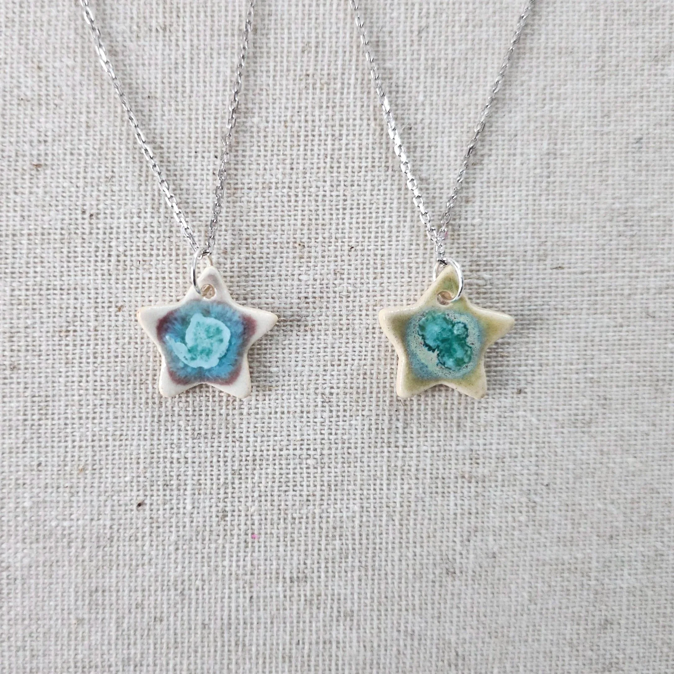 Handmade Recycled-Glass Star Necklace