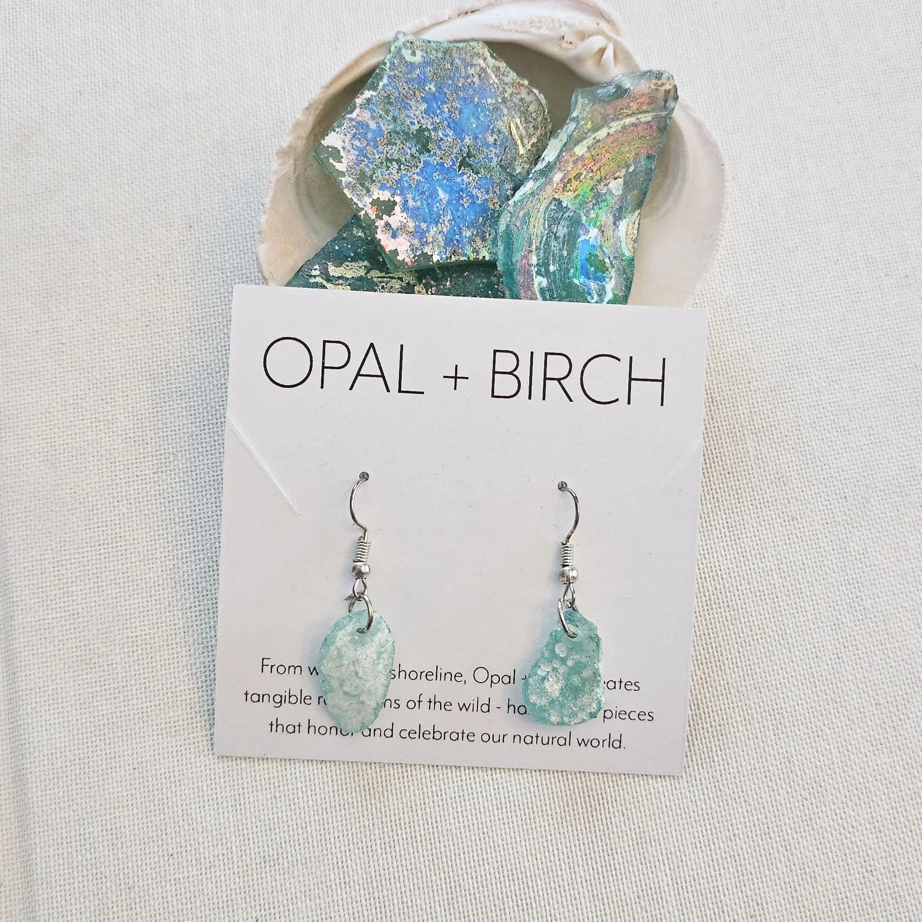 Roman Glass Earrings - Ovals